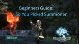 So you picked Summoner : FF14 Beginners Guide