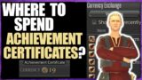 Where to Spend Achievement Certificates in Final Fantasy Online (FFXIV)