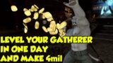 FFXIV: Level Your Gatherer in One Day while MAKING GIL – FFXIV Gatherer Guide 1-80 (5.5)