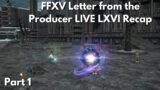 FFXIV – Letter from the Producer LIVE LXVI (66) Recap – Part 1 (Battle Job Changes)