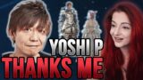 Lead Developer "Yoshi P" THANKS AnnieFuchsia For Playing FFXIV!