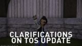 FFXIV – Clarifications Regarding Recent ToS Updates