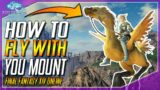 FFXIV – How to make you mount FLY!  EASY! in Final Fantasy XIV Online! (Tutorial Gameplay )