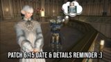 FFXIV: 6.15 Date & Contents Reminder