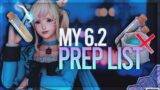 My Patch 6.2 Prep List + Predictions! | + What To Avoid , Teamcraft List | FFXIV Gilmaking Guides