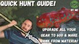 FFXIV Quick Hunt Guide || i600 Gear Upgrades, Cool Items and lots of Materia || End Game | Endwalker