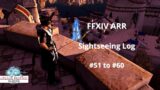 Final Fantasy XIV ARR Sightseeing log 51 – 60