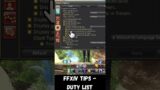 FFXIV Tips – Hide your Duty List! #shorts