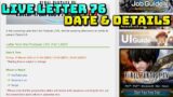 FFXIV: Live Letter Part 76 (LXXVI) Date & Some Details