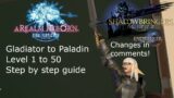 Final Fantasy 14 Gladiator to Paladin guide: Level 1 – 50 in detail