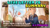 FFXIV: Letter from the Producer LIVE Part LXXVI (76) – SUMMARY