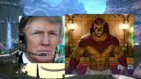 Trump waits for Biden at the Free Company House in Final Fantasy XIV  (Joe Hates on Hrothgar)