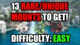 HOW TO GET 13 RARE/UNIQUE MOUNTS IN FFXIV
