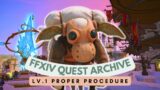 Lv.1 Proper Procedure // Limsa Lominsa Quests // FFXIV Quest Archive