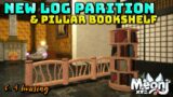 FFXIV: Raw Log Half Partition & Short Pillar Bookshelf – 6.4 Housing Items