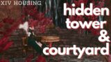 FFXIV Housing – Library with Hidden Courtyard & Tower [Walkthrough/Tour] [Large FC house]