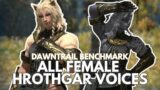 All Female Hrothgar Voices (Dawntrail Benchmark) | FFXIV Quest Archive