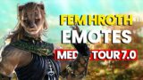 FFXIV Dawntrail: Female Hrothgar Emotes Media Tour