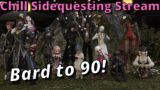 Finishing Bard Leveling and doing a Role Questline! On Materia! FFXIV Hangout Sidequesting Stream