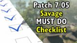 FF14 Dawntrail Checklist for Patch 7.05 (Savage)