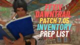 FFXIV – Dawntrail: Stockpile Inventory List, Preparing for 7.05