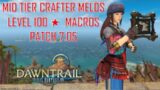 Final Fantasy XIV – Mid Tier Crafter Melds & Macros Patch 7.05