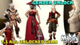 FFXIV: All Gender Unlocks On Gear in 7.1