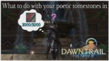 What to use your poetic tomes on in Dawntrail